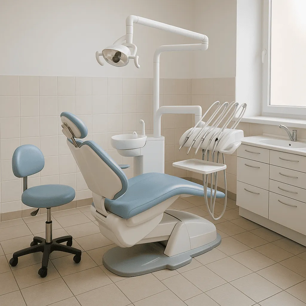 Modern dental treatment chair at Bright Smiles